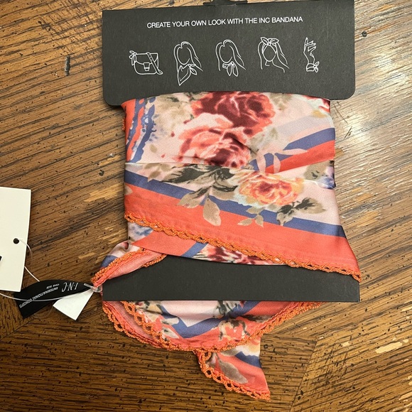 INC International Concept Floral Bandana Scarf - Picture 2 of 4